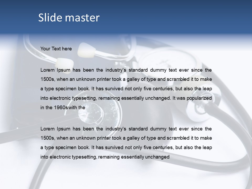 Stethoscope And Sphingomamometer PowerPoint Template