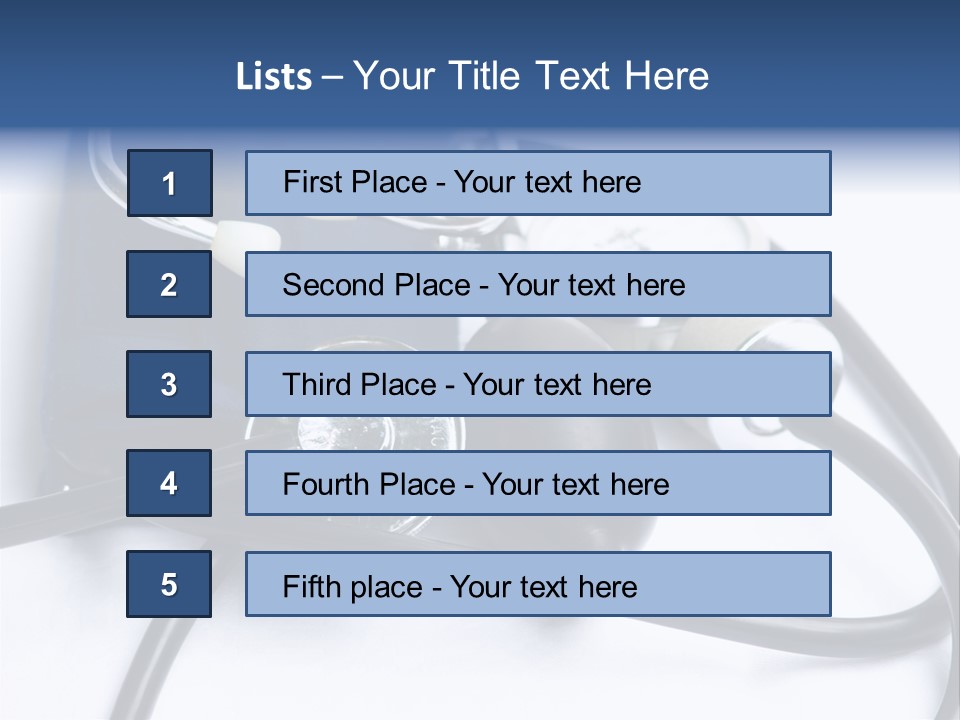 Stethoscope And Sphingomamometer PowerPoint Template