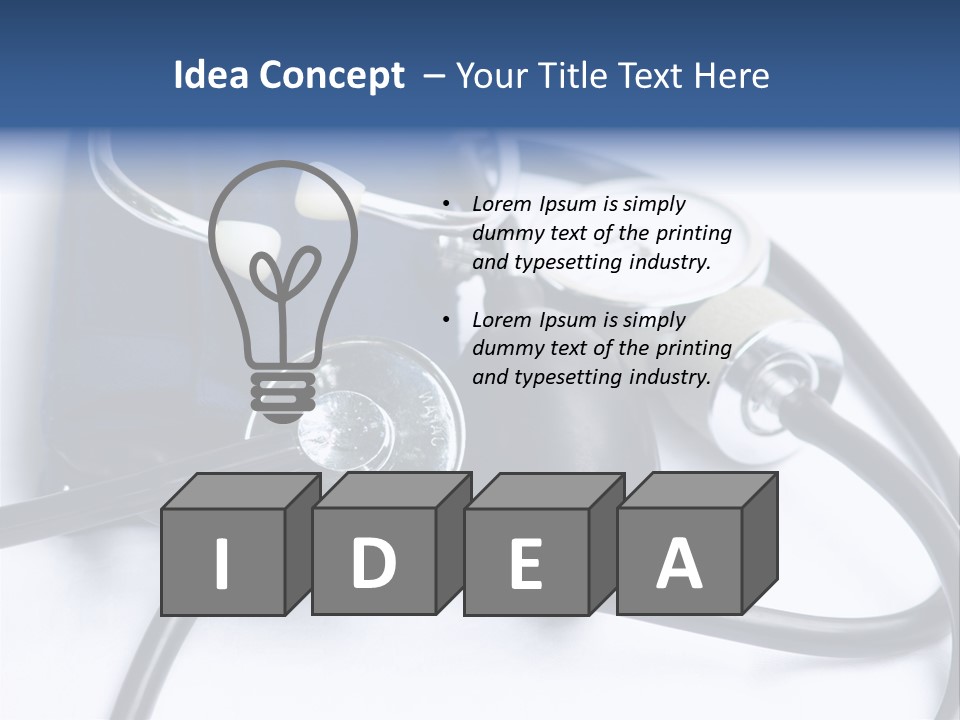 Stethoscope And Sphingomamometer PowerPoint Template