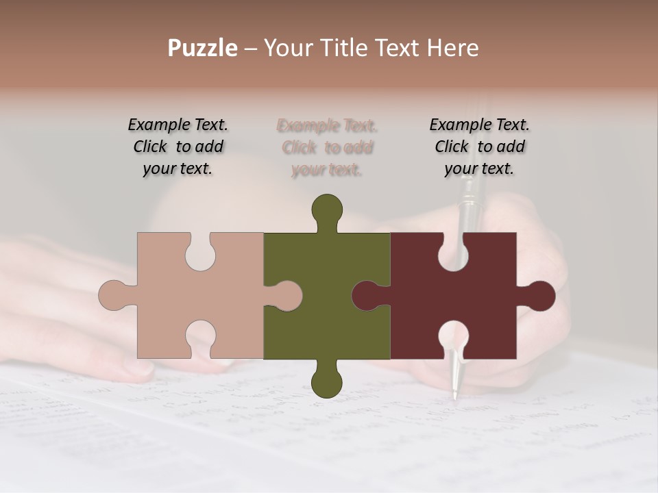 Gold Guy Puzzled PowerPoint Template