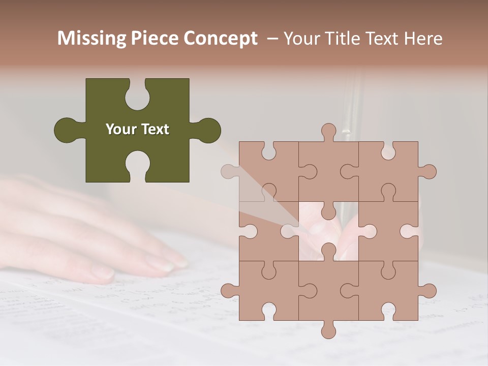 Gold Guy Puzzled PowerPoint Template