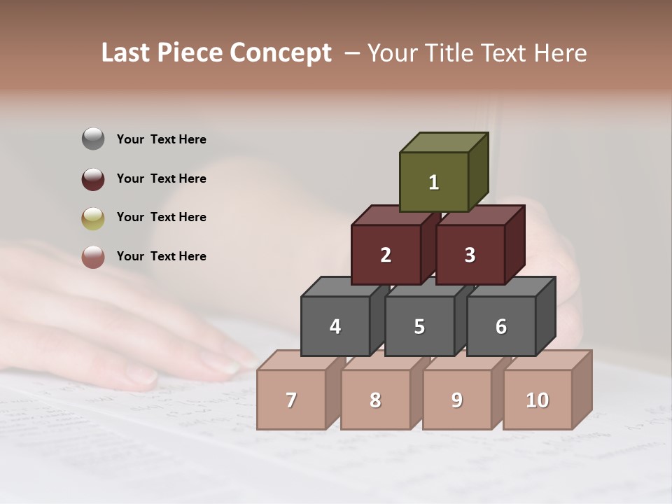 Gold Guy Puzzled PowerPoint Template