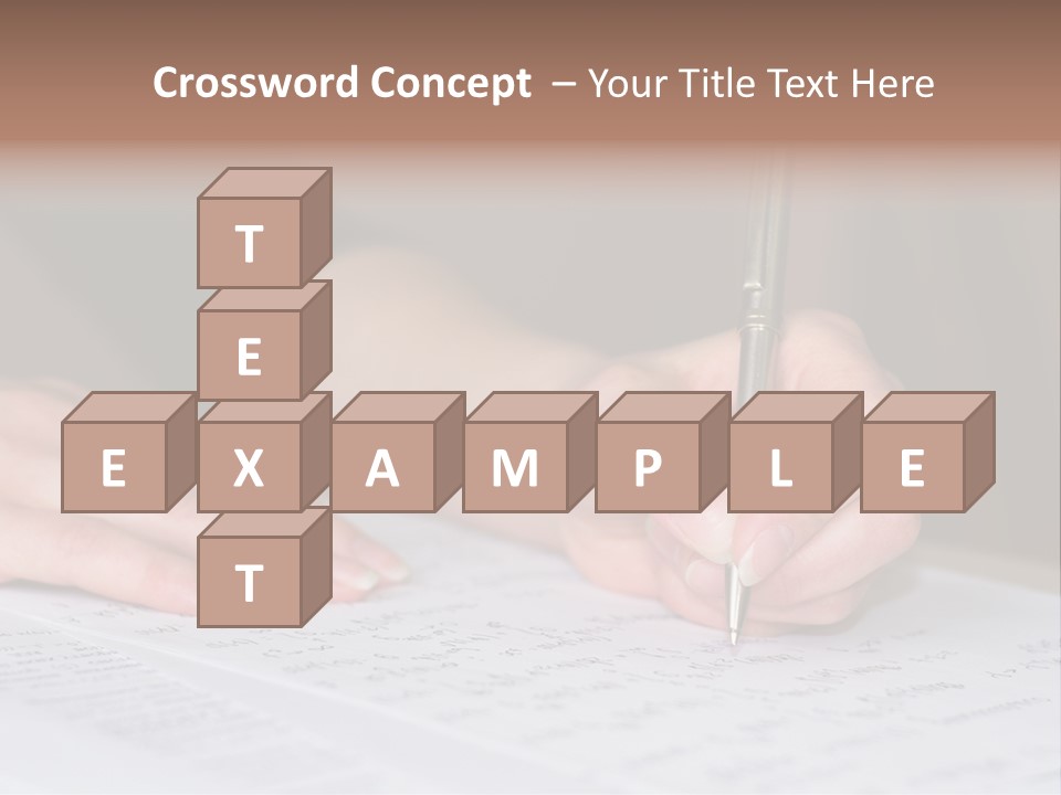 Gold Guy Puzzled PowerPoint Template