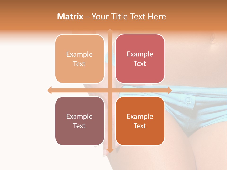 Belly Of Beautiful Young Female Sportsman Isolated On White PowerPoint Template