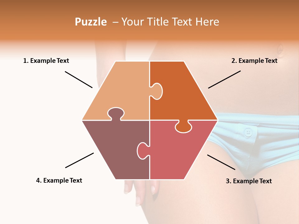 Belly Of Beautiful Young Female Sportsman Isolated On White PowerPoint Template