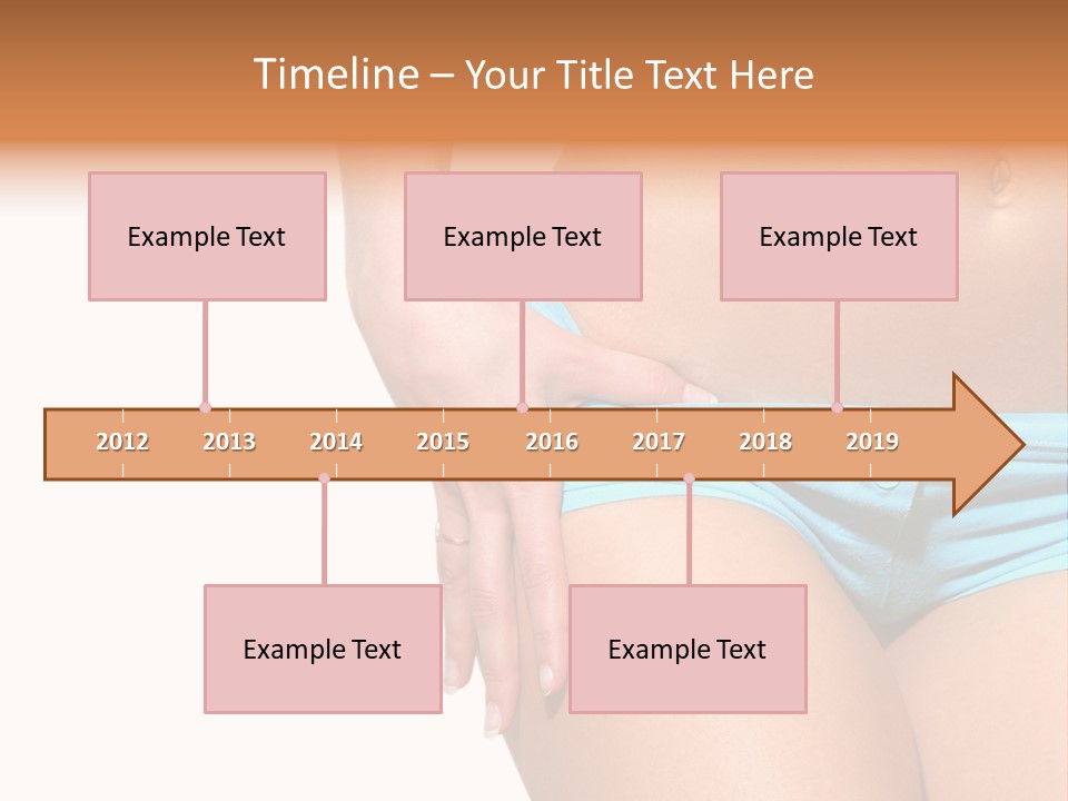 Belly Of Beautiful Young Female Sportsman Isolated On White PowerPoint Template