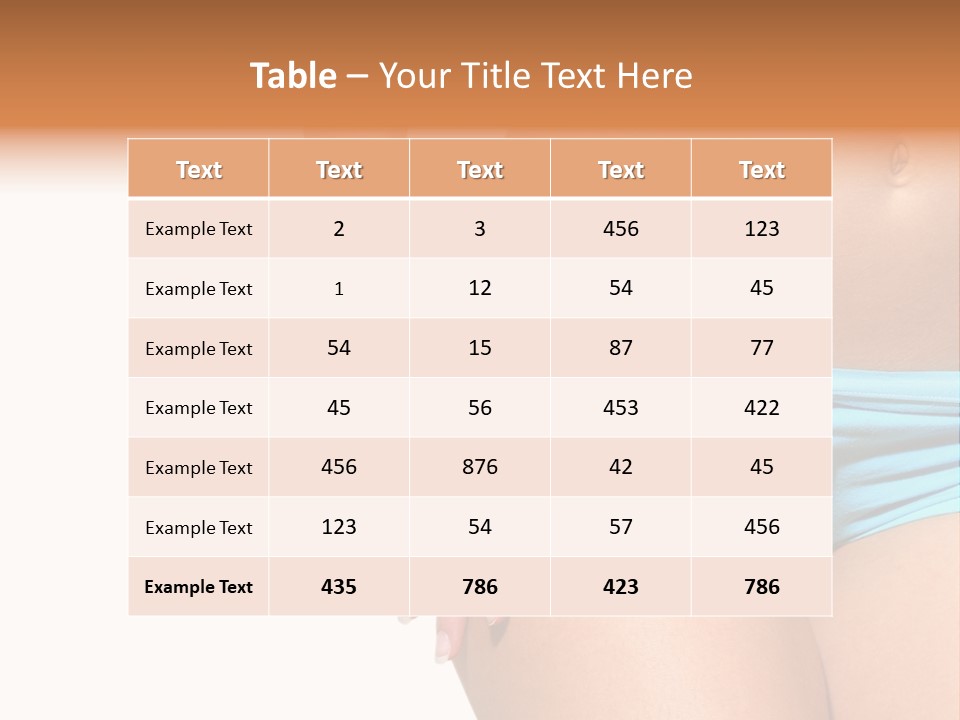 Belly Of Beautiful Young Female Sportsman Isolated On White PowerPoint Template