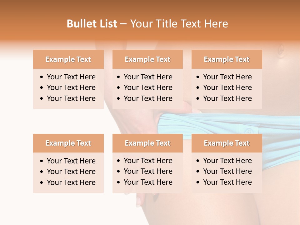 Belly Of Beautiful Young Female Sportsman Isolated On White PowerPoint Template