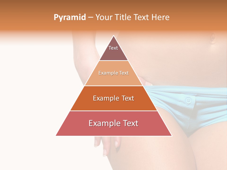 Belly Of Beautiful Young Female Sportsman Isolated On White PowerPoint Template