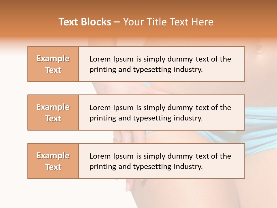 Belly Of Beautiful Young Female Sportsman Isolated On White PowerPoint Template