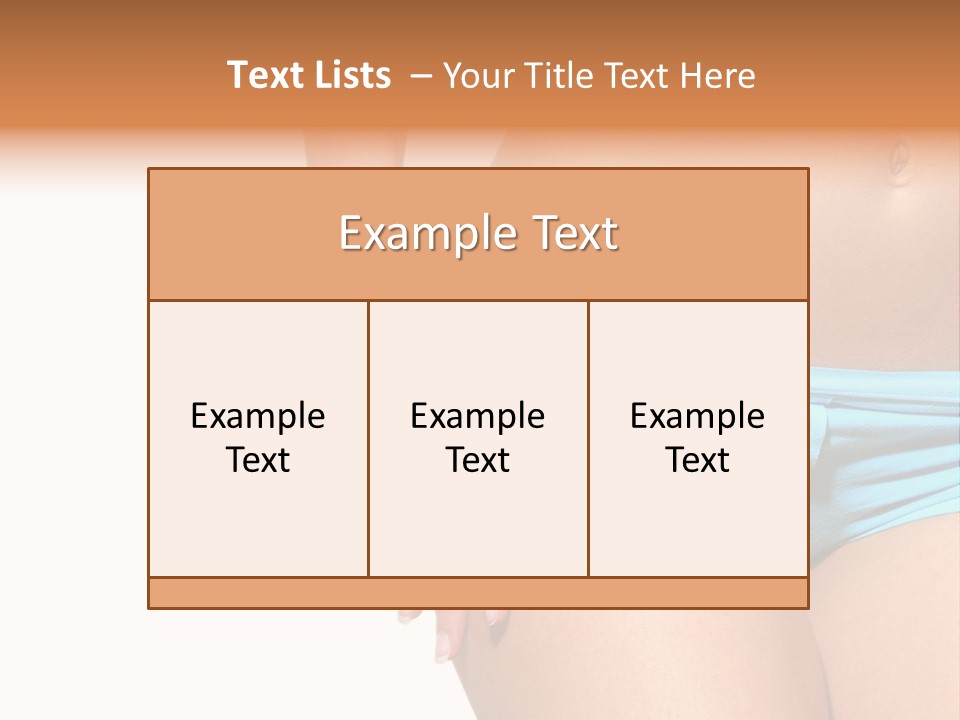 Belly Of Beautiful Young Female Sportsman Isolated On White PowerPoint Template