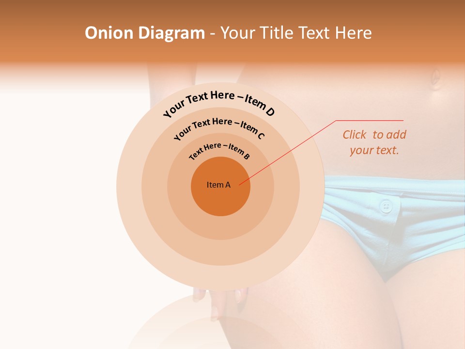 Belly Of Beautiful Young Female Sportsman Isolated On White PowerPoint Template