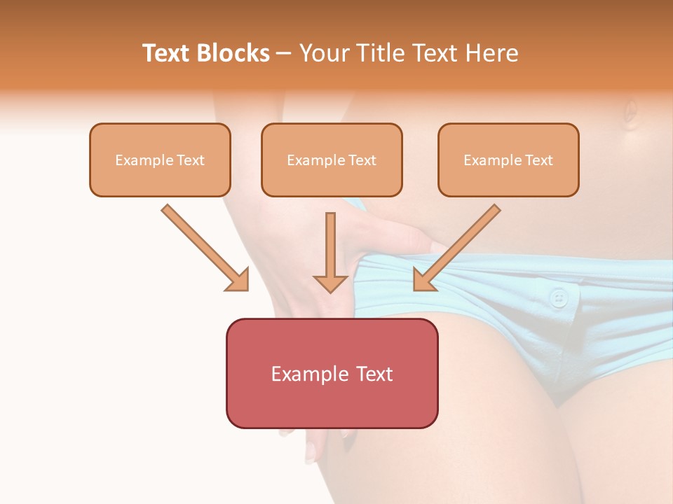 Belly Of Beautiful Young Female Sportsman Isolated On White PowerPoint Template