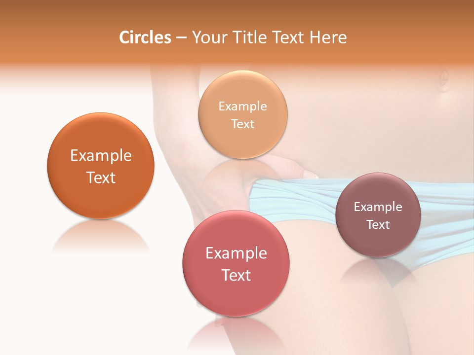 Belly Of Beautiful Young Female Sportsman Isolated On White PowerPoint Template