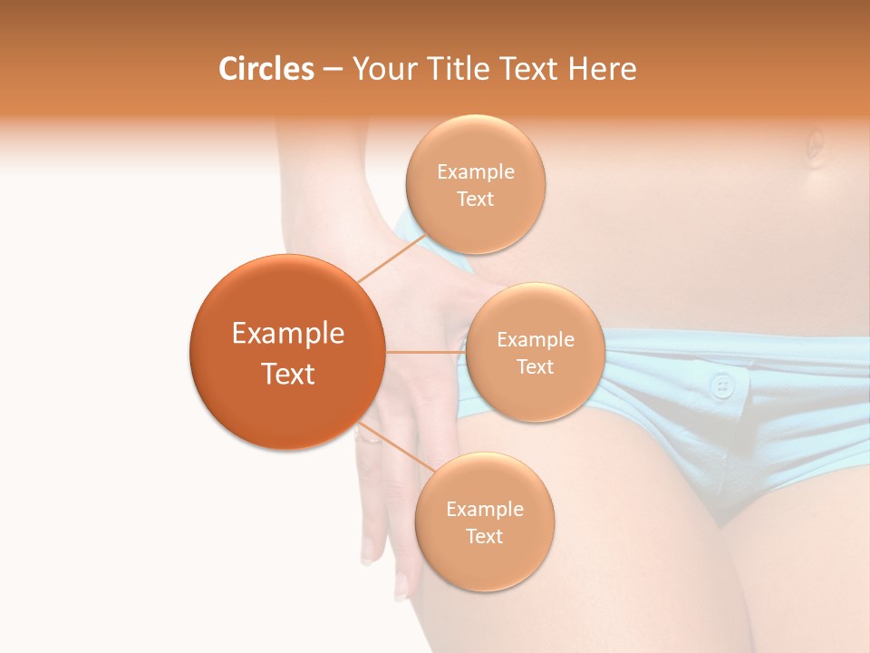 Belly Of Beautiful Young Female Sportsman Isolated On White PowerPoint Template