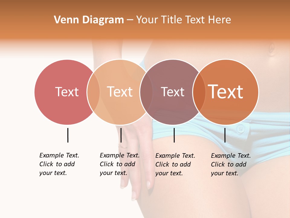 Belly Of Beautiful Young Female Sportsman Isolated On White PowerPoint Template