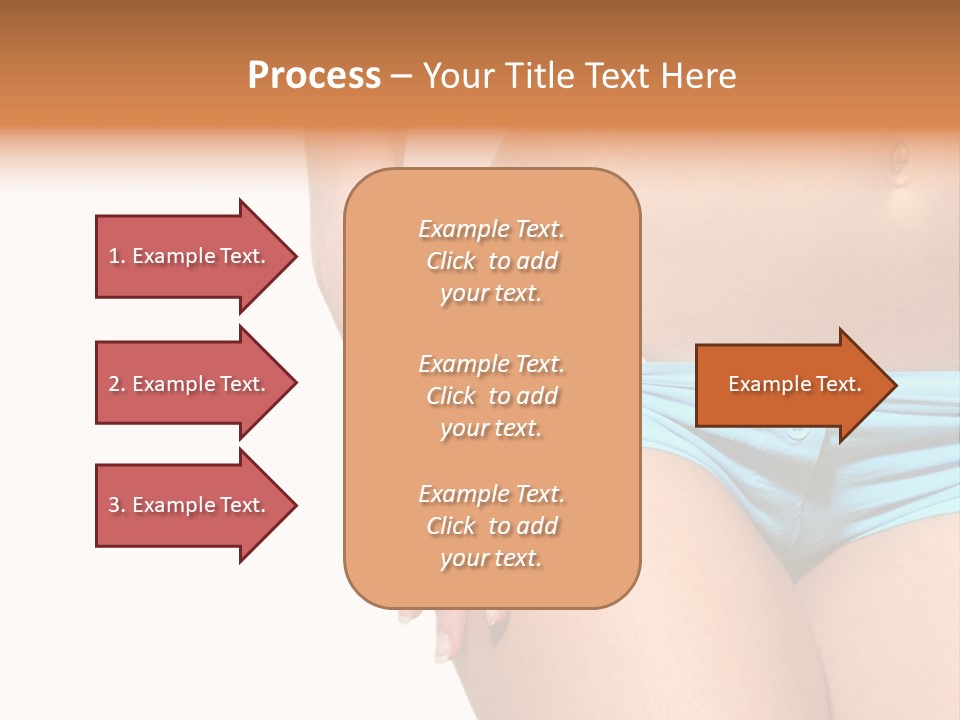 Belly Of Beautiful Young Female Sportsman Isolated On White PowerPoint Template