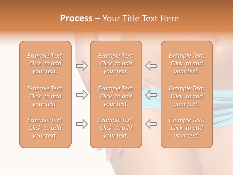 Belly Of Beautiful Young Female Sportsman Isolated On White PowerPoint Template