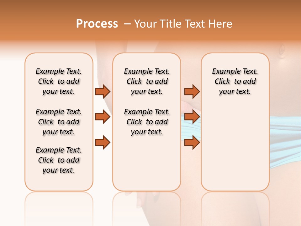 Belly Of Beautiful Young Female Sportsman Isolated On White PowerPoint Template
