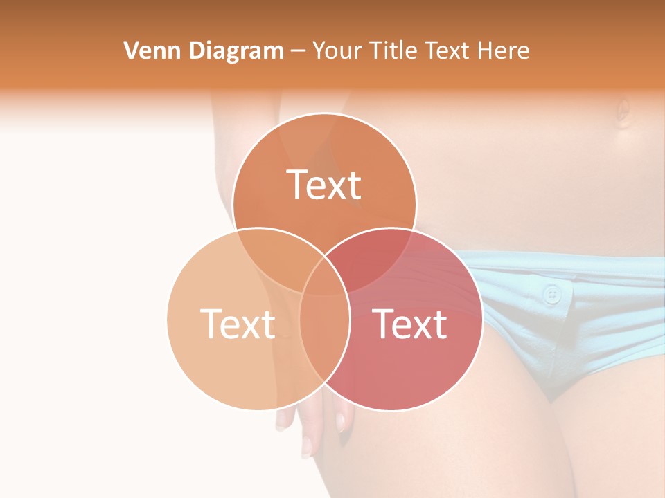 Belly Of Beautiful Young Female Sportsman Isolated On White PowerPoint Template