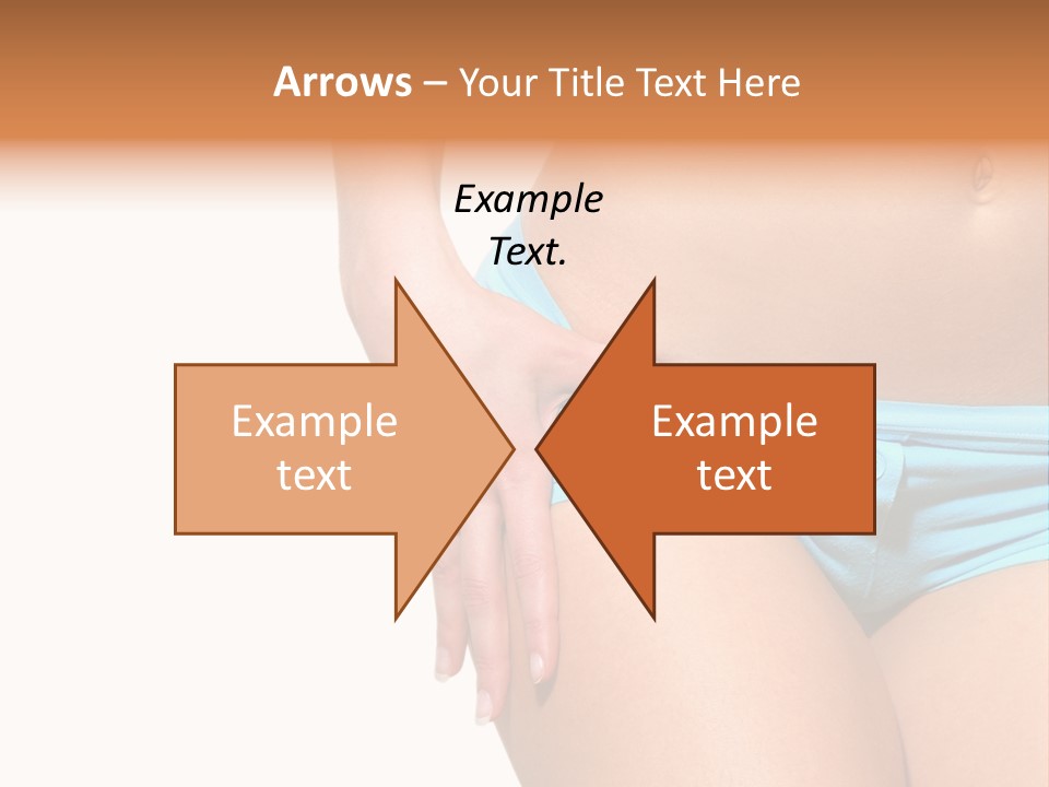 Belly Of Beautiful Young Female Sportsman Isolated On White PowerPoint Template