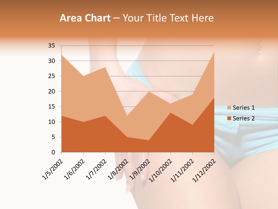 Belly Of Beautiful Young Female Sportsman Isolated On White PowerPoint Template