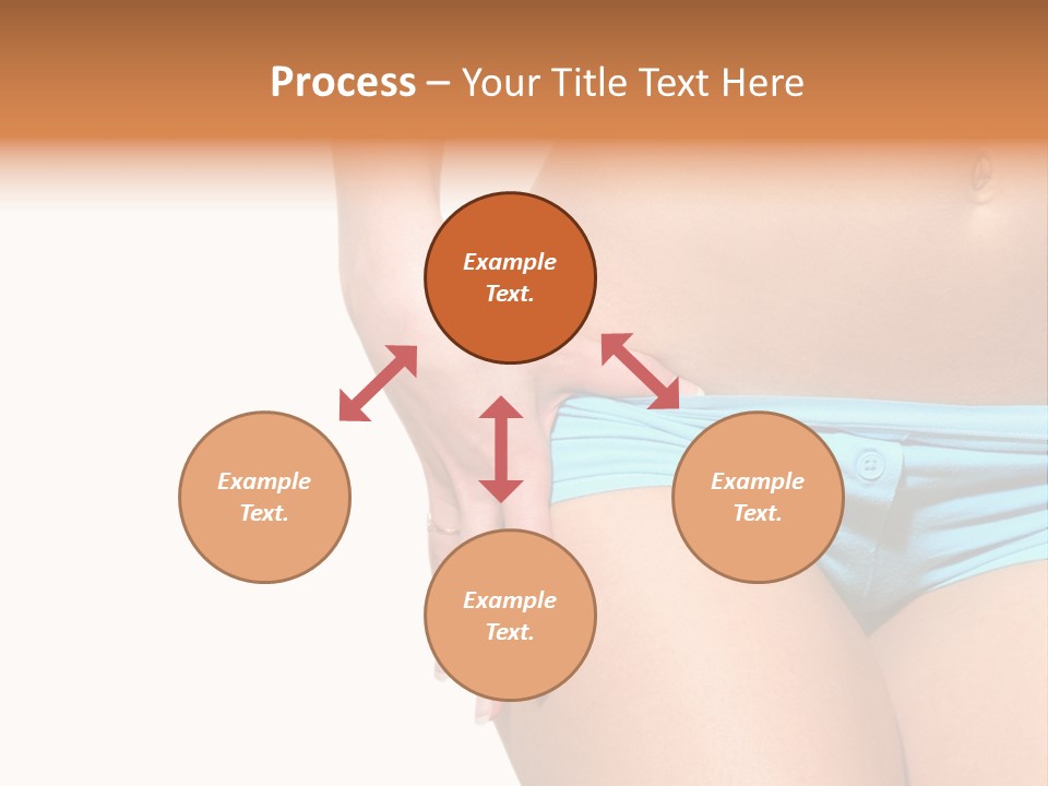 Belly Of Beautiful Young Female Sportsman Isolated On White PowerPoint Template