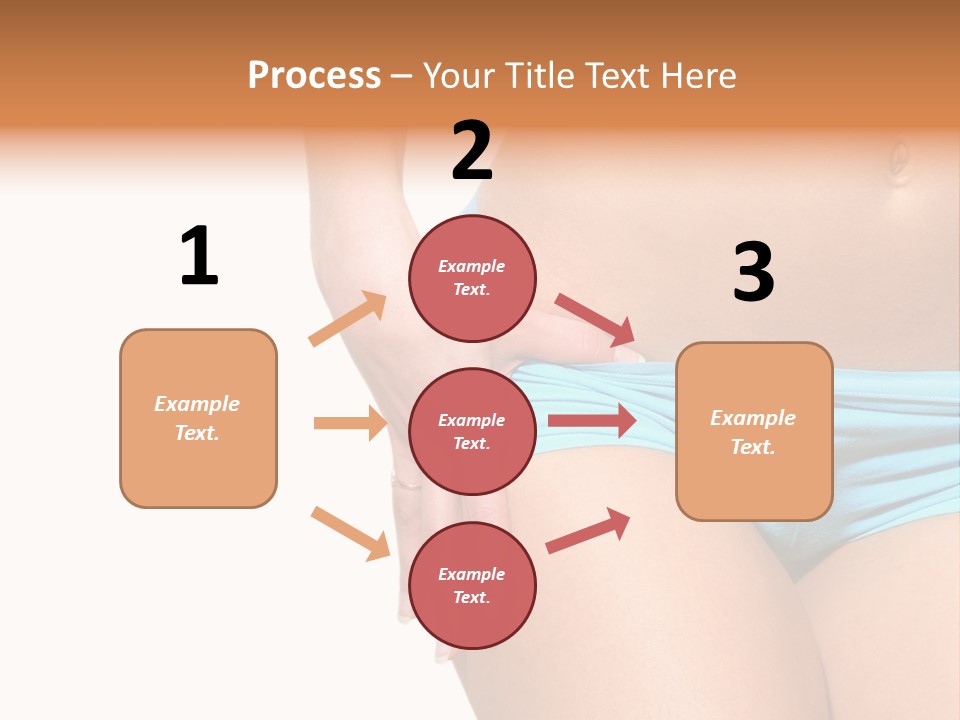 Belly Of Beautiful Young Female Sportsman Isolated On White PowerPoint Template