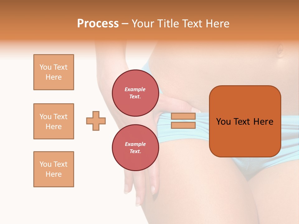 Belly Of Beautiful Young Female Sportsman Isolated On White PowerPoint Template