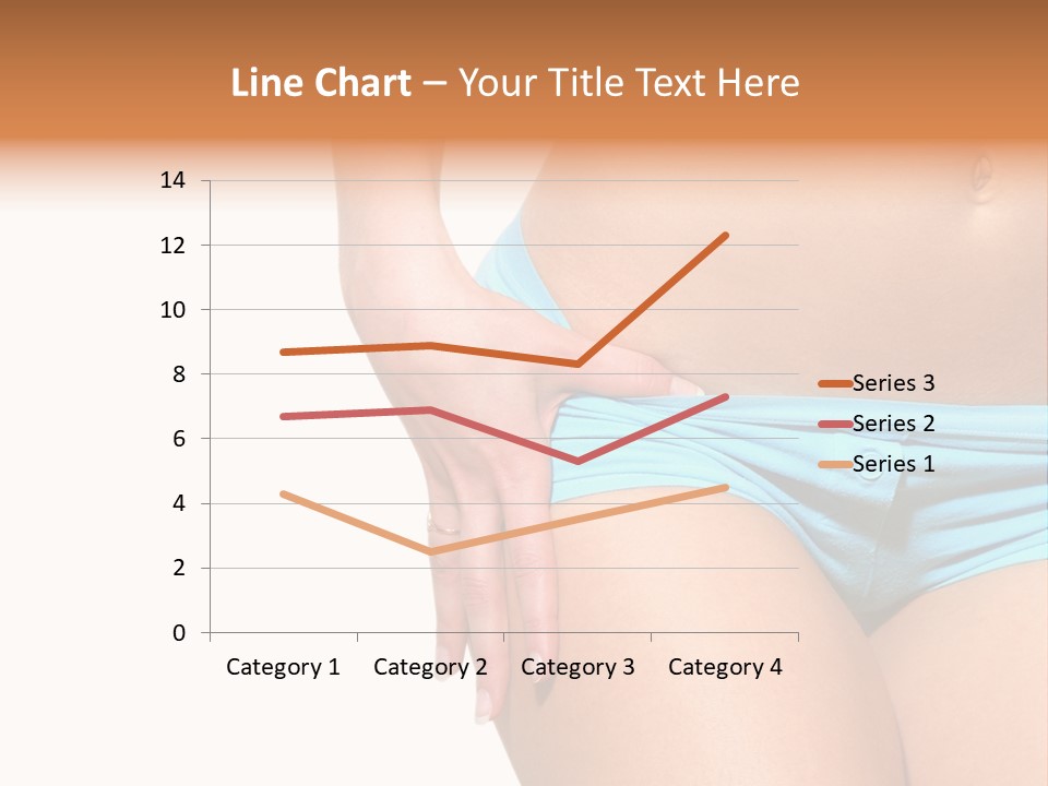 Belly Of Beautiful Young Female Sportsman Isolated On White PowerPoint Template