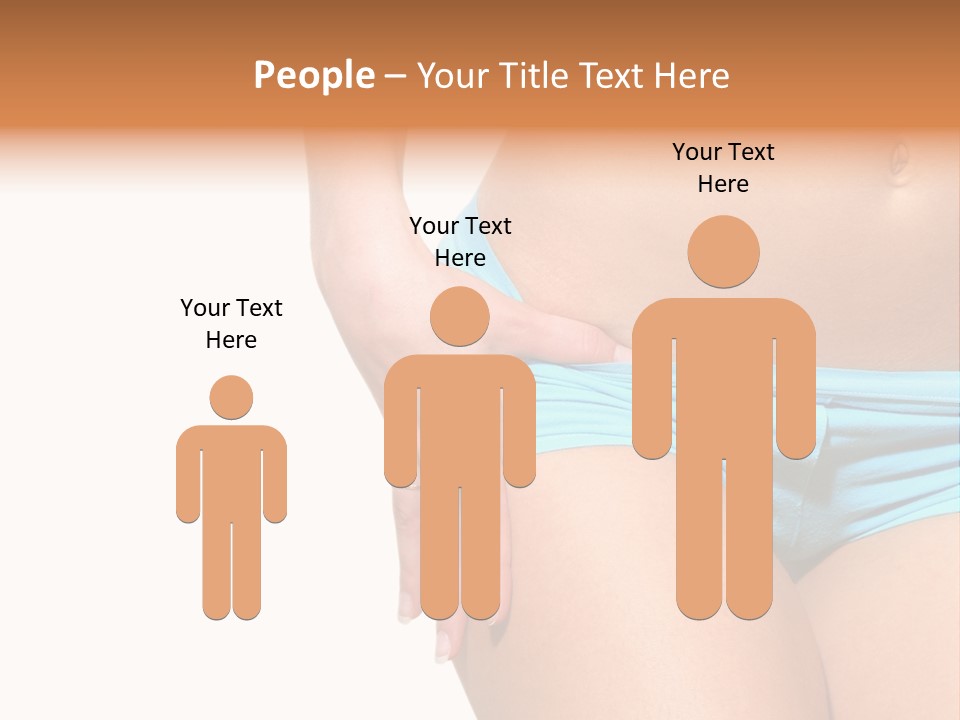 Belly Of Beautiful Young Female Sportsman Isolated On White PowerPoint Template