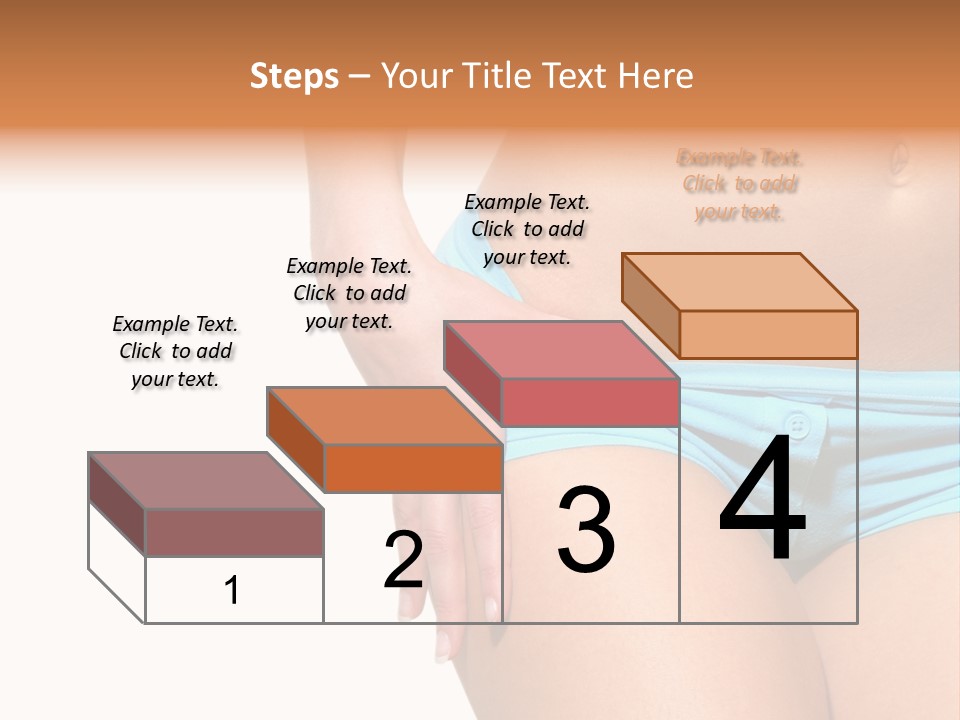 Belly Of Beautiful Young Female Sportsman Isolated On White PowerPoint Template