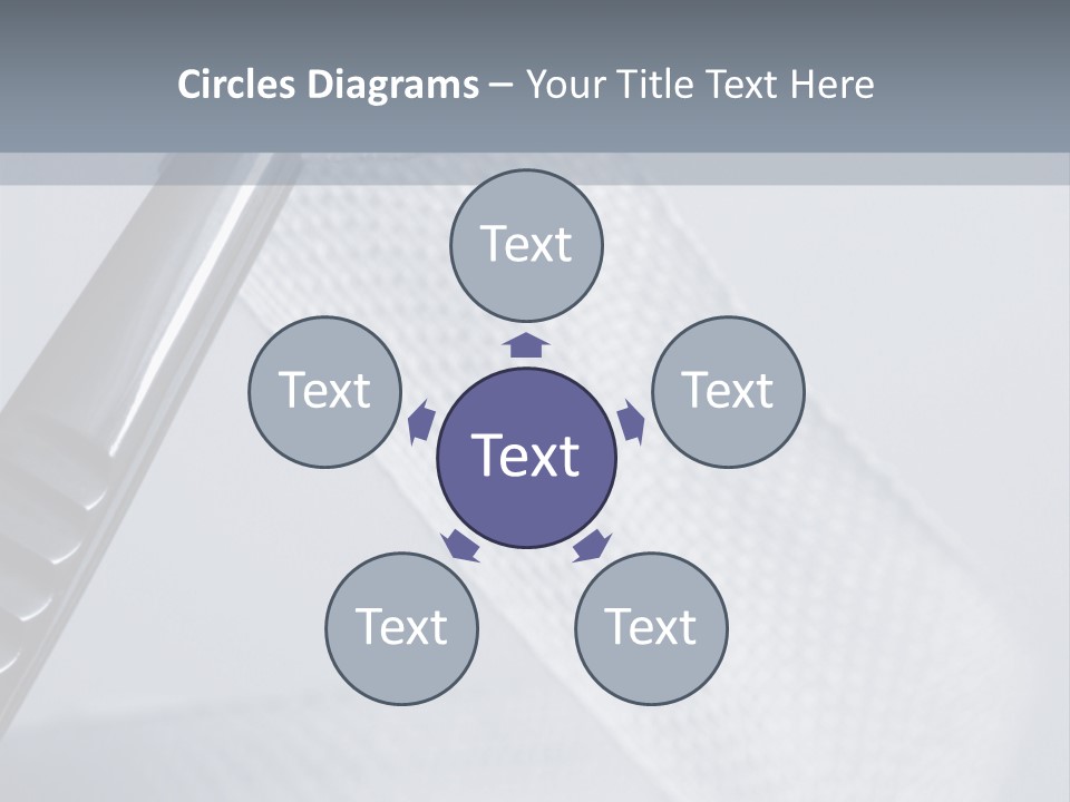 Closeup Of Surgical Tweezers Holding Ribbon Bandage PowerPoint Template