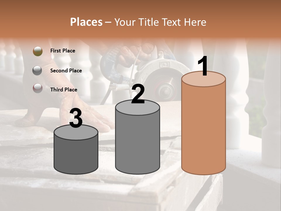 A Man Cutting A Ceramic Floor Tiles PowerPoint Template
