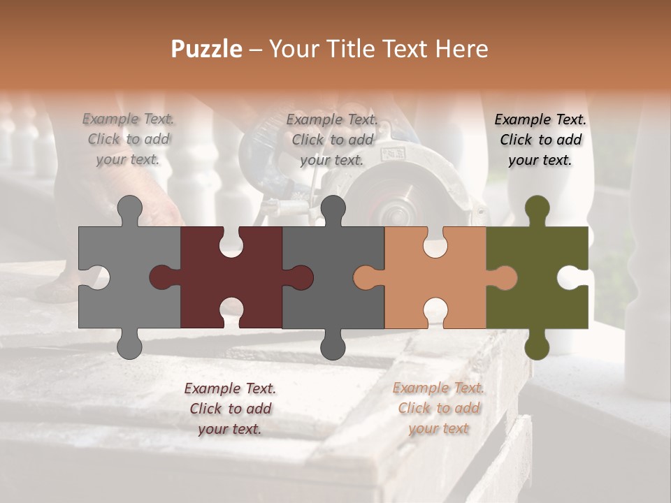 A Man Cutting A Ceramic Floor Tiles PowerPoint Template