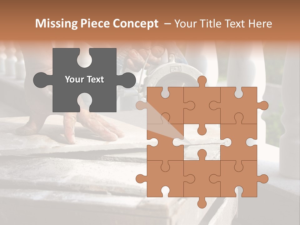 A Man Cutting A Ceramic Floor Tiles PowerPoint Template