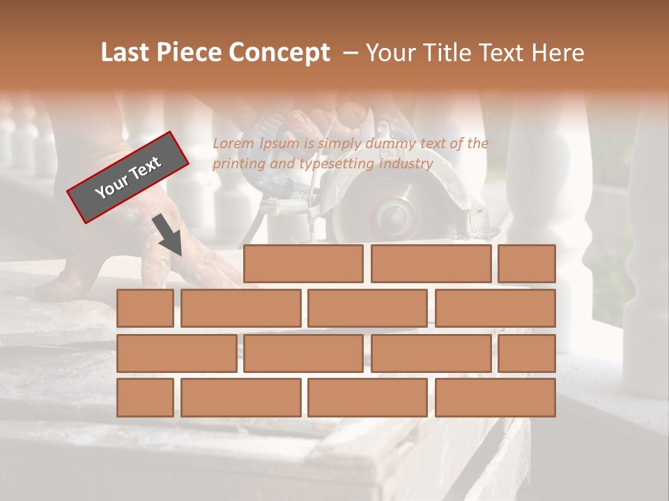 A Man Cutting A Ceramic Floor Tiles PowerPoint Template