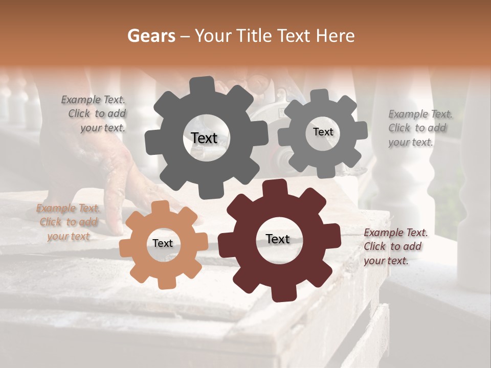 A Man Cutting A Ceramic Floor Tiles PowerPoint Template