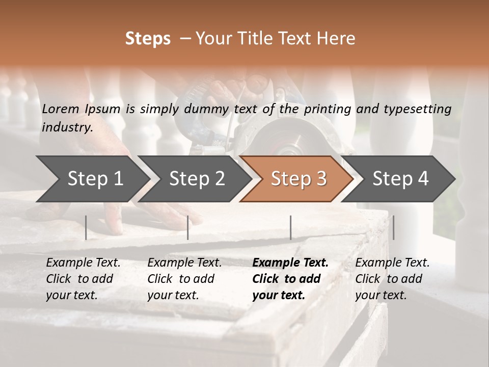 A Man Cutting A Ceramic Floor Tiles PowerPoint Template