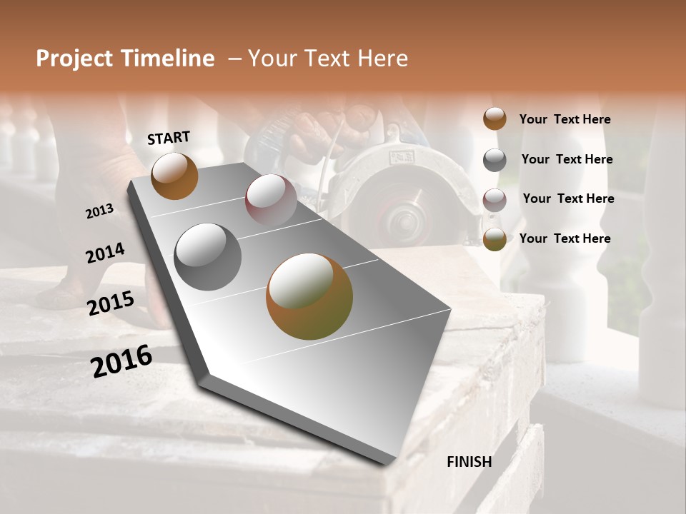 A Man Cutting A Ceramic Floor Tiles PowerPoint Template
