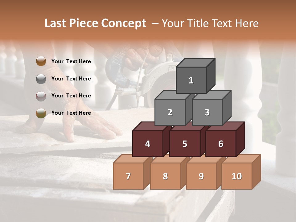 A Man Cutting A Ceramic Floor Tiles PowerPoint Template