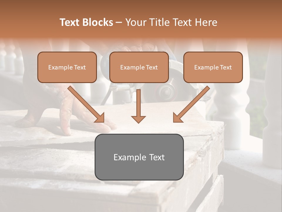 A Man Cutting A Ceramic Floor Tiles PowerPoint Template