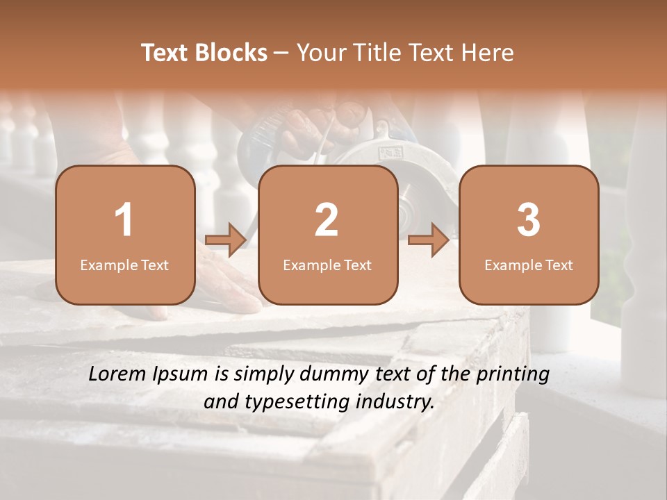 A Man Cutting A Ceramic Floor Tiles PowerPoint Template