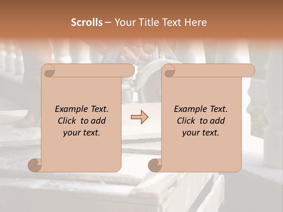 A Man Cutting A Ceramic Floor Tiles PowerPoint Template