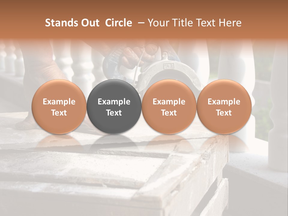 A Man Cutting A Ceramic Floor Tiles PowerPoint Template