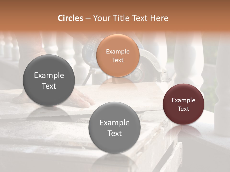 A Man Cutting A Ceramic Floor Tiles PowerPoint Template