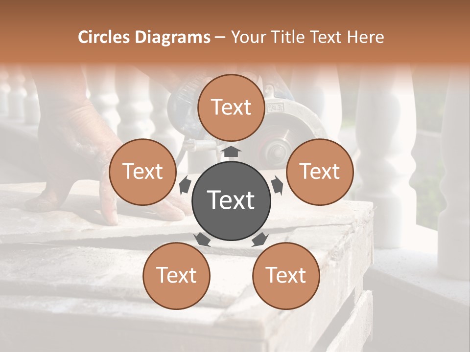 A Man Cutting A Ceramic Floor Tiles PowerPoint Template