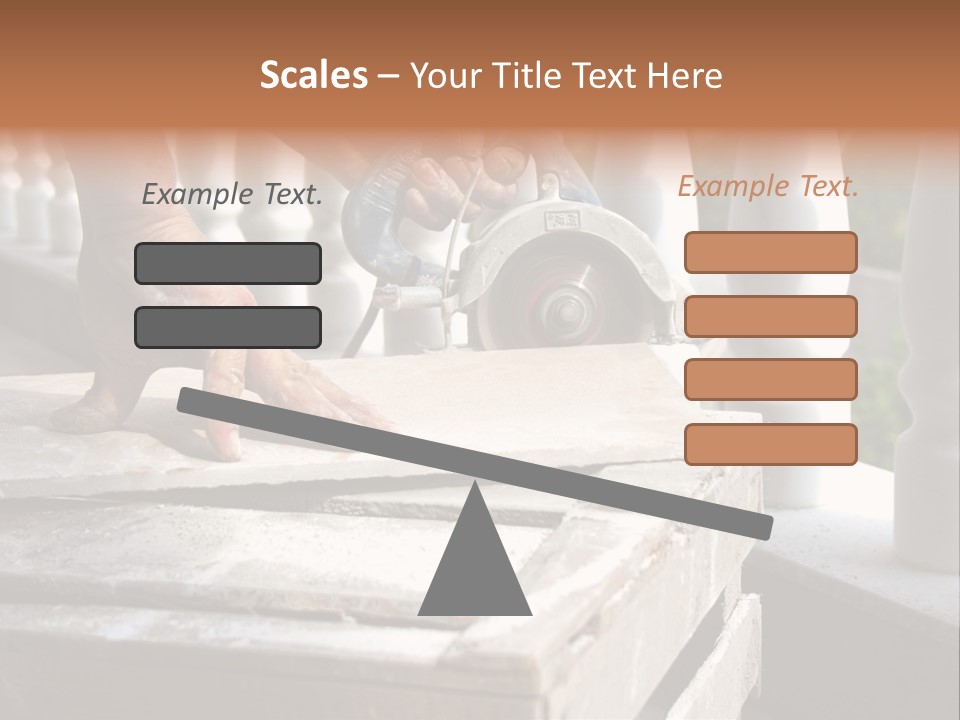 A Man Cutting A Ceramic Floor Tiles PowerPoint Template