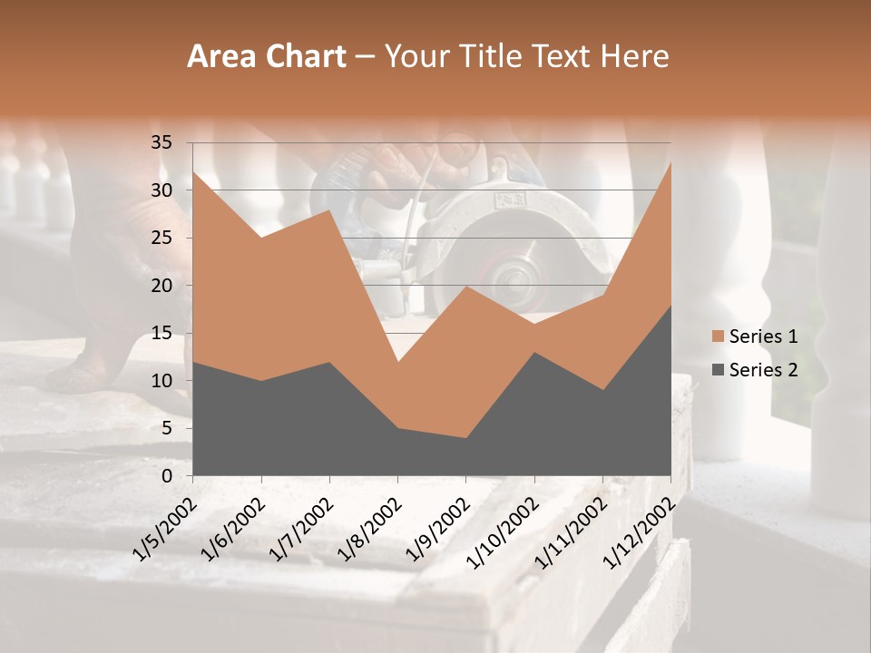 A Man Cutting A Ceramic Floor Tiles PowerPoint Template