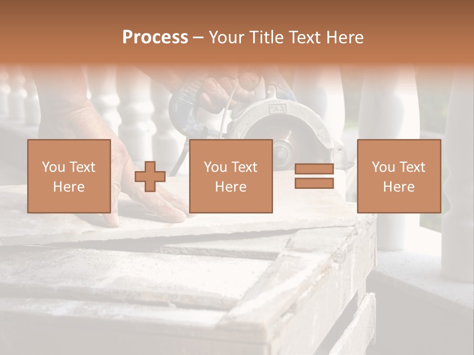 A Man Cutting A Ceramic Floor Tiles PowerPoint Template